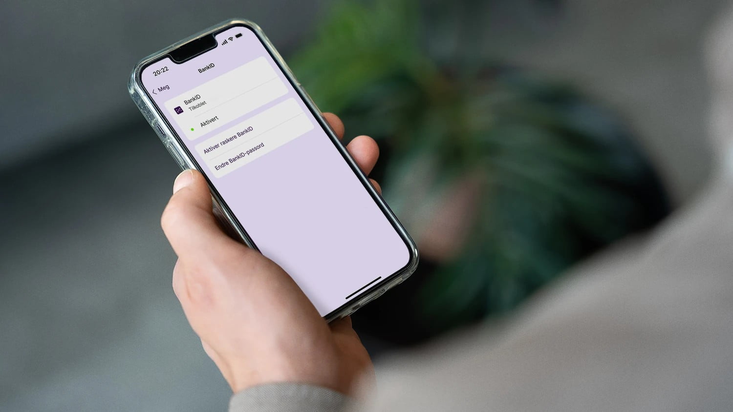 Illustrasjon av BankID på en mobiltelefon